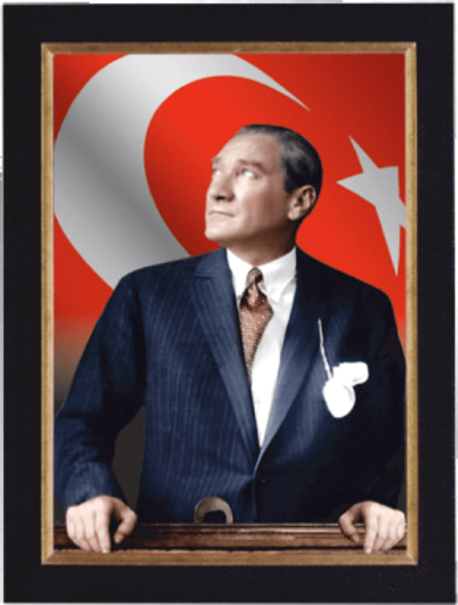 Atatürk Resimleri Özel Deri Çerçeve