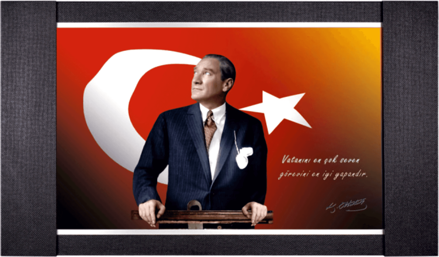 Lüx Makam Arkalığı Atatürk Görseli